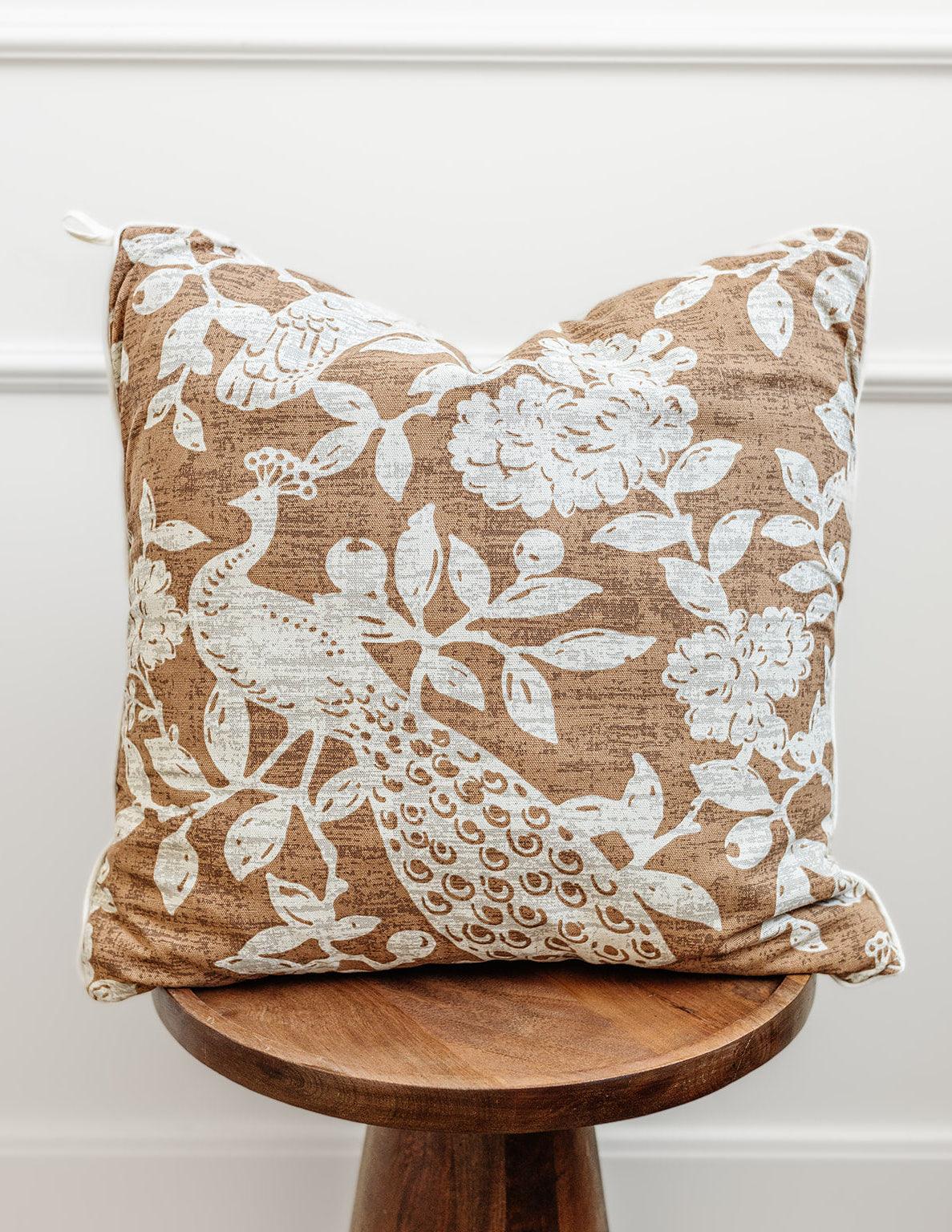 Terra Cotta Branch & Bird | 20x20 Bothro (Discounted for tight zipper)