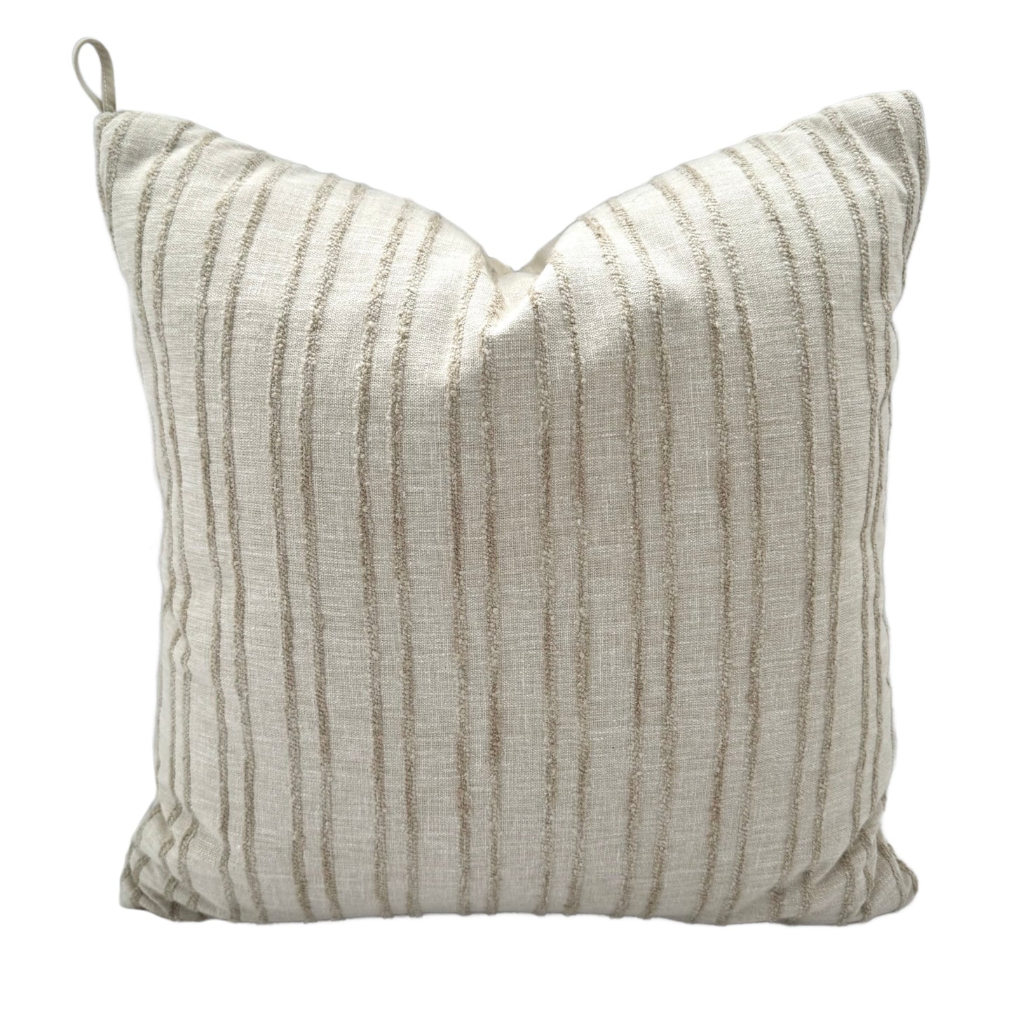Cream + Beige Textured Stripe | 19x19 Bothro
