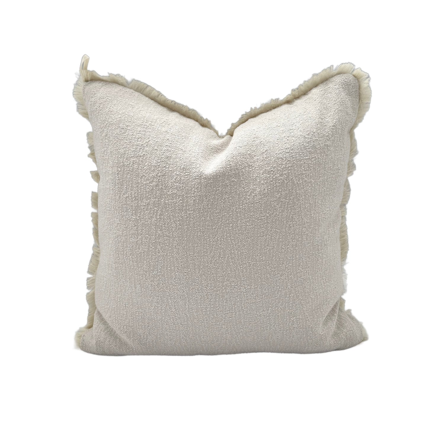 Cream Texture + Fringe | 19x19 Bothro